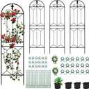 Metal Trellis Outdoor 70.8" x 19.5" - 4 Pack, Trellis for Climbing Plants Outdoor, Rustproof Metal Garden Trellis for Vine Cucumbers, Vegetables, Flower Support
