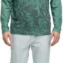 M MAELREG Quarter Zip Pullover Men Moisture Wicking Lightweight Sports Print Mock Neck Golf 1/4 Zip Pullover Mens Sweatshirt (Green, L)