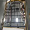 VooBang Vintage Arched Bathroom Mirror, 24x36 Inch Retro Wall Mounted Vanity Mirror with Carved Pattern Top and Metal Frame, Gold Decorative Mirror for Hanging or Leaning