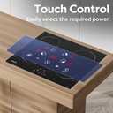 CDV 6000W Built-in Induction Cooktop 4 Burners, 24 Inch Electric Cooktop Touch Control Ceramic Glass Plate 9 Power Levels Fast Heating Child Safety Lock