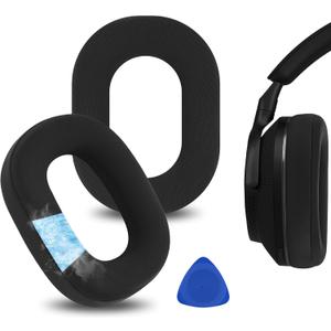 Geekria Sport Cooling-Gel Replacement Compatible Ear Pads for Bowers & Wilkins Px8, Px7S2 (Do Not Fit Px7, Px7S2e) Headphones, Ear Cushions (Black)