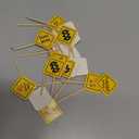 Outus 100 Pieces Construction Cupcake Topper Road Sign Birthday Cake Toppers Construction Theme Cupcake Toppers Cake Decorations Road Sign Picks for Birthday Party Supplies