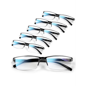 6 pack Executive Style Reading Glasses Men - Durable Readers with (+1.25)