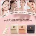 2 x 3Pcs Mini Travel Jewelry Bag,Foldable Multifunctional Travel Jewelrys Pouch, Essential Travel Jewelry Case for Rings, Mini Travel Jewelry RollsPrevents Loss