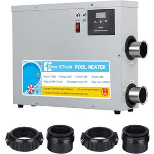 Pool Heater 9KW 220V, Upgrade Electric Swimming Pool Heaters Hot Tub Water Thermostat with Touchscreeen for Above Ground Inground Pool, Spa, Bathtub (9KW)
