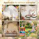 Toolterritary Set of 3 Metal Arch Backdrop Stand with Cover Set, (8FT, 7.2FT, 6.6FT Wedding Arch and Cover Set), Backdrop Arch for Party, Baby Shower, Birthday, and Graduation Ceremony