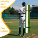 Qryovsa Thickened Baseball Hitting Mat 10ft x 5ft Home Plate Batters Box Turf Mat,0.4in Thick Waterproof Indoor/Outdoor Batting Cage Mat for Softball Pitching Mound, with Portable Carry Bag