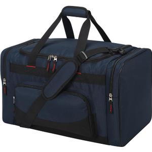 Gym Bag 22 inch Sport Duffle Bag for Men, Navy Blue | 55L, Large Capacity, Multi Pockets, Weekender, Travel, 22"×12"×13"