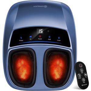 KINGJOY Foot Massager with Heat - Professional Shiatsu Deep Kneading for Neuropathy & Plantar Fasciitis Relief | 2026 Upgraded Model (Blue)
