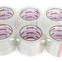 JIALAI HOME 3" Heavy Duty Packing Tape 6 Rolls, Total 360Y - 3 inch x 65 Yards, 2.4 mil Thick, Clear 3 Inch Wide Packaging Tape for Shipping, Mailing, Moving & Storage