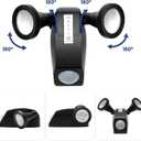 SUNLONG Solar Lights Outdoor Waterproof Motion Lights Separate Solar Panel 16.4 Ft Wires Multi Modes Optional Sensor Light for Courtyard Wall Garage Balcony Walkway (Black)