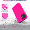 Miracase Compatible with iPhone 12 Case and iPhone 12 Pro Case, Liquid Silicone Gel Rubber Full Body Protection Shockproof Drop Protection Phone Case for iPhone 12/12 Pro 6.1 inch, Hot Pink