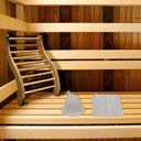 Red Cedar Sauna Backrest for Barrel or Infrared Sauna Slip-Resistant, Non-Toxic, Comfortable S-Shape Design - Cedar Sauna Accessories with Felt Sauna Hat and Seat Pad (1 Pack)