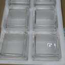 KEYWING 6 Pack Square Glass Vase 4" x 4" x 4", Clear Flower Vases for Centerpieces, Square Glass Cube Vase Candle Holder for Wedding, Party, Home Office Decoration