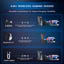 Acer 2.4GHz Wireless Gaming Headsets for PS5, PS4, PC, Switch, Tri-Mode Gaming Headphones with Noise Canceling Mic, Stereo Sound, 40+Hr Battery, 50mm Drivers - White