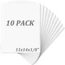 Mat Board Center, Pack of 10 Acid-Free Foam Boards, 11x14 inch White Foam Boards, 1/8" Thick
