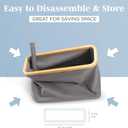 LONBET Toilet Paper Storage for 12 Rolls, Stackable & Foldable - The Ultimate Bathroom Organizer - Waterproof Basket with Bamboo Lid - Elegant Toilet Paper Storage Holder, Gray