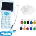 English Voice 10 Muti-Frequency RFID Copier Reader Writer Duplicator for ID/IC/Proximity Card, with 5PCS T5577/UID Changeable Key/Card