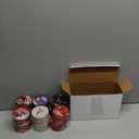 12 Pcs Christmas Tin Gift Box Christmas Cookie Tins Card Holder Boxes with Lids for Party Favors, DIY Candles, Dry Storage, Spices, Tea, Candy, Gifts(Round)