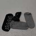 Moisturizing Socks, 2 Pairs Dry Cracked Feet Lotion Socks for Women, Foot Moisturizing Socks, Silicone Socks, Foot Care Heel Socks, Spa Socks (Black and Grey, Size Up to US 7)