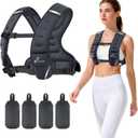 Sportneer Adjustable Weighted Vest Woman: 10lb Weighted Walking Vest for Women with 4 Weight Packs Fast Adjust Comfortable Weight Vest for Home Gym Burn Calories Strength Training Vests Black