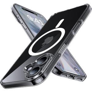 Magnetic Shockproof for iPhone 17 Case,[Compatible with Magsafe][Non-Slip][Military Grade Drop Protection] Protective Slim Anti-Yellowing Translucent Matte Phone Case for iPhone 17,Clear