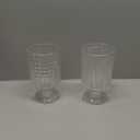 9 Set (H:7 Inch W:4 Inch) Flower Crystal Glass Vases Embossed Pedestal Vases for Centerpieces Hydroponic Glass Transparent Bottle for Home Office Wedding Dining Table Party(Clear)