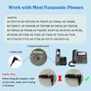 Callez Cordless Phone Headset with Noise Cancelling Mic & Volume Controls, 2.5mm Telephone Headphone Compatible with Panasonic VTech AT&T Cisco SPA Uniden RCA Dect Phones for Call Center Office Home