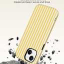 Jusy Compatible with MagSafe Striped Case for iPhone 17 Pro Max, Cute Aesthetic Striped Magnetic Phone Case, Soft TPU and Hard PC Protective Phone Cover for Women GirlsShiny - Yellow