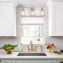 Industrial Bathroom Vanity Lights: 3-Lights Silver Brushed Nickel Vintage Metal Cage Wall Lamp - Rustic Farmhouse Light Fixture Over Mirrors Cabinet for Bath Hallway