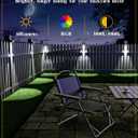 JOFIOS Solar Fence Lights 12 Pack, 50 Lumens Outdoor Fence Solar Lights with 12 Modes RGB Color Glow LED Solar Lights Outdoor Waterproof, Solar Lights for Patio, Backyard, Deck, Fence, Railing.