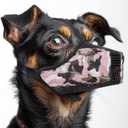 Dog Muzzle, Soft Mesh No Barking Pet Muzzles for Small Medium Large Sized Dogs, Breathable Drinkable Dog Mouth Guard Adjustable Puppy Muzzle to Prevent Dogs Biting Chewing and Licking, Pink