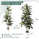 Artificial Dracaena Tree 5 FT, Fake Tree with White Planter, Faux Yucca Silk Floor Plants Indoor, Artificial Trees for Home Office Decor Indoor Outdoor Housewarming Gift