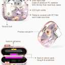 TATOFY Cover for AirPods Pro 4th Generation Case with Lock Clip Cleaner Kit Slim Hard AirPod 4 Lock Case Compatible with MagSafe (Gray Purple)