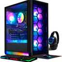 STGAubron Gaming Desktop PC, GeForce RTX 2060 Super 8G, Intel Core i7 up to 3.9G, 32G Ram, 1TB SSD, WiFi, BT 5.0, RGB BT Sound Bar & Headset Mic, Windows 10 Home