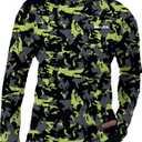 Men's UPF 50+ Sun Protection Hoodie Shirt Long Sleeve SPF Fishing Outdoor UV Hiking Lightweight Shirts (Black, XXXL)