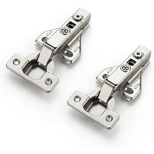 Ravinte 1 Pair 2 Packs Full Overlay Cabinet Door Hinges,105 Degree Adjustable Concealed Kitchen Cabinet Hinges Soft Close for Face Frame Cabinet