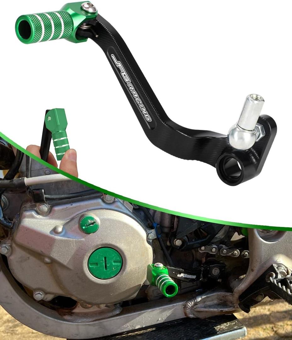 JFG RACING KLX140 Shifter, Folding Gear Shift Pedal Lever Forged Aluminum for KLX 140 2008-2026, KLX 140L 2008-2026, KLX 140G 2017-2026 Dirt Bike, Green