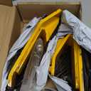 Tractor Bucket Protector(Upgraded Version), 2 Pcs Ski Edge Protector, Turf Tamer Skid Protector with Grade8.8 Double Lock Nuts and Bolts, Heavy Duty Steel for Snow Removal Spreading Gravel,Yellow