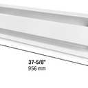 Stelpro Brava Electric Baseboard Heater, 750W / 240V, 37 5/8 L x 5 7/8 H, Rounded-Corner Steel Convection Heater for Rooms up to 75 sq ft, Durable 22Gauge Housing (AB0752W) - White