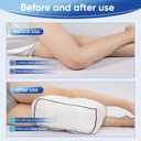 MINUPWELL 6.5" Knee Pillow for Side Sleepers - 100% Shredded Memory Foam Leg Pillow for Side Sleeping - Between Leg & Under Hip Pillow - Relieving Leg, Back, and Knee Pain - High Supportive