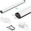 LED Under Cabinet Lighting with Curved Surface Glow, Dimmable, Color Temperature Adjustable, Bluetooth App Controlled, 690 Lumens Eye-Caring Diffused Lighting for Kitchen, Closet, Shelves-3pcs 12" (White Case)