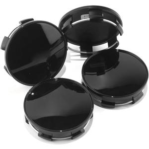 4Pcs 2.92in 74mm Wheel Center Caps Universal Wheel Center Hubcaps ABS Plastic Center Cover Replacement (Outer 74mm, Inner 68.5mm) High Black