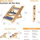 2-in-1 Convertible Dog Ramp & Stairs for Bed/Couch/Sofa, Foldable Pet Ramp Converts to Steps, Adjustable Height with Non-Slip Pad, Lightweight & Sturdy, Helps Senior & Small Dogs Climb Safely(3 Step)