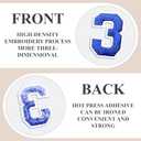 Number Iron On Patches, Numbers 0-9 Embroidery Applique Patch, DIY Decorative Heat Press Patches for Clothing Jeans Jackets Backpacks Hats (Black 50 Pcs)