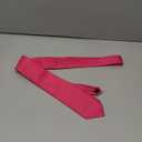 Solid Color Formal Necktie and Pocket Square Tie Clip Sets for Men (Hot Pink)