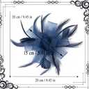 dressfan Womens Fascinator Hat Headpiece 20s Vintage Wedding Hair Accessories for Derby/Wedding/Cocktail/Tea Party (Blue, S)
