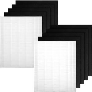 C545 Air Purifier Filter Replacement, Compatible with Winix C545 Air Purifier, Replaces Parts 1712-0096-00 and 2522-0058-00, 2 Pack H13 True Filter + 8 Activated Carbon Filters