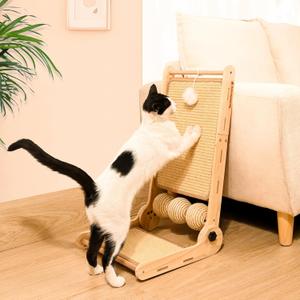 Cat Scratcher, 180Angles Cat Scratcher, 23.6'' Cat Scratch Pad W/Toy Balls, Cat Scratch Pad for Indoor Cats Kitties, Cats Scratching Board W/Adjustable Shape, 2-Sided Sisal Design Cat Scratcher, 180Angles Cat Scratcher, 23.6'' Cat Scratch Pad W/Toy Balls, Cat Scratch Pad for Indoor Cats Kitties, Cats Scratching Board W/Adjustable Shape, 2-Sided Sisal Design