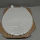 Mayfair Cassel Slow Close Toilet Seat, Easy Clean, Non Slip Premium Wood Seat, Easy Install, Made in USA, Round, White